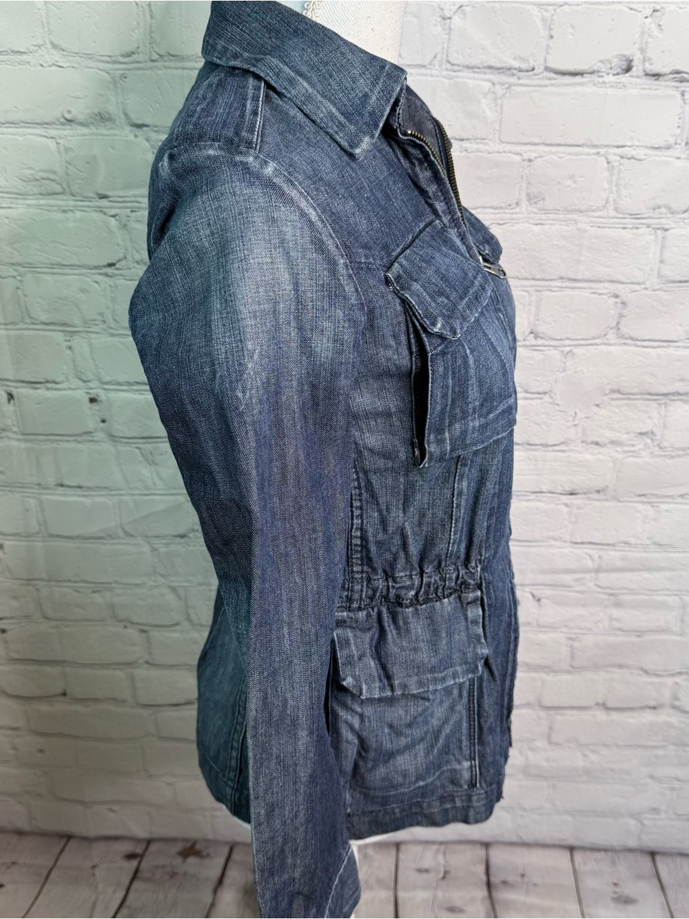 Citizens of Humanity by Jerome  Dahan Denim Zip Front Jacket Small - Picture 2 of 8